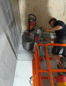 carotteuse-fa-Beton en hauteur